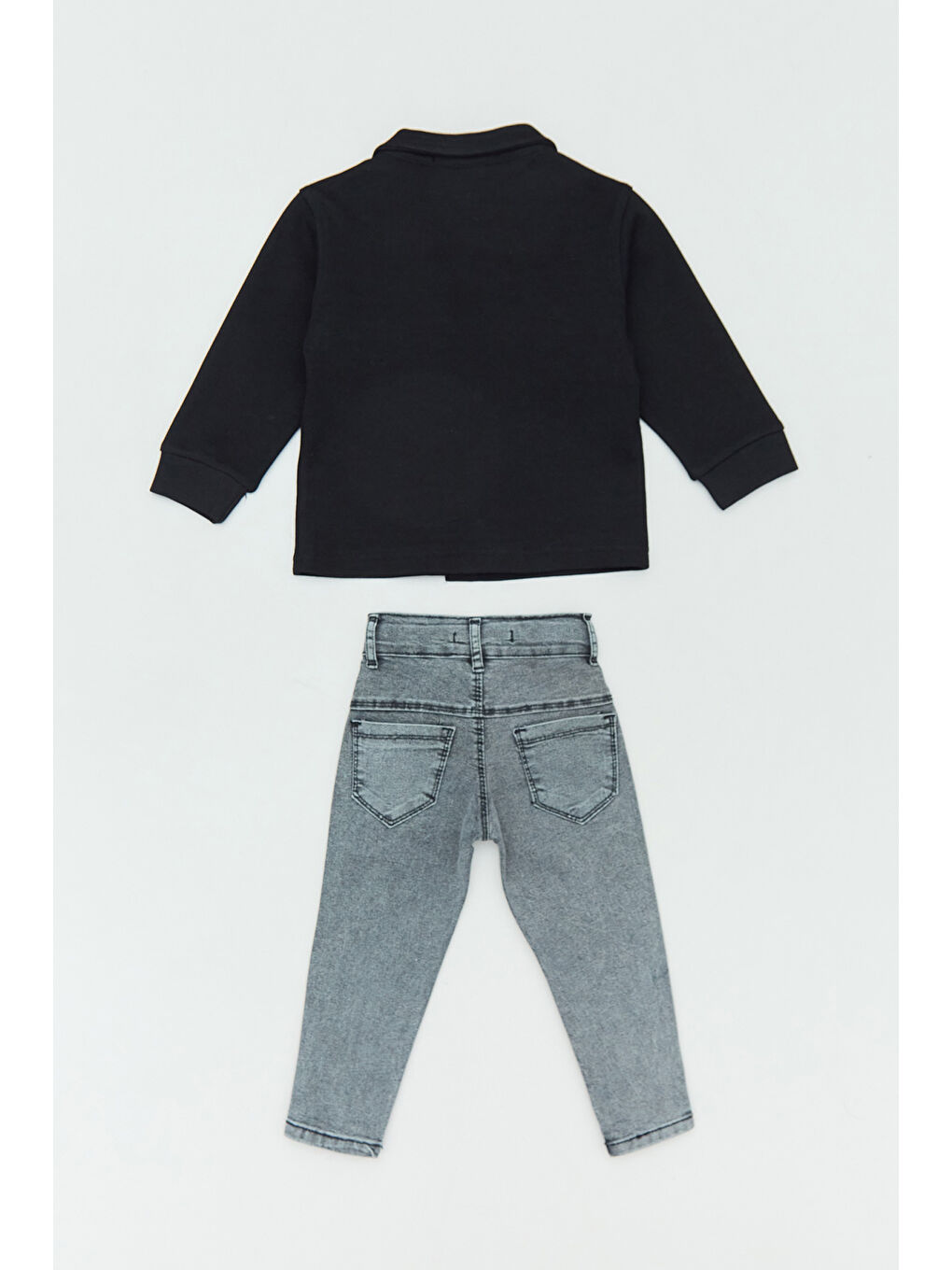 Siyah %100 Pamuk Yazı Baskılı Çıtçıtlı 3 Lü Erkek Çocuk Takım-2