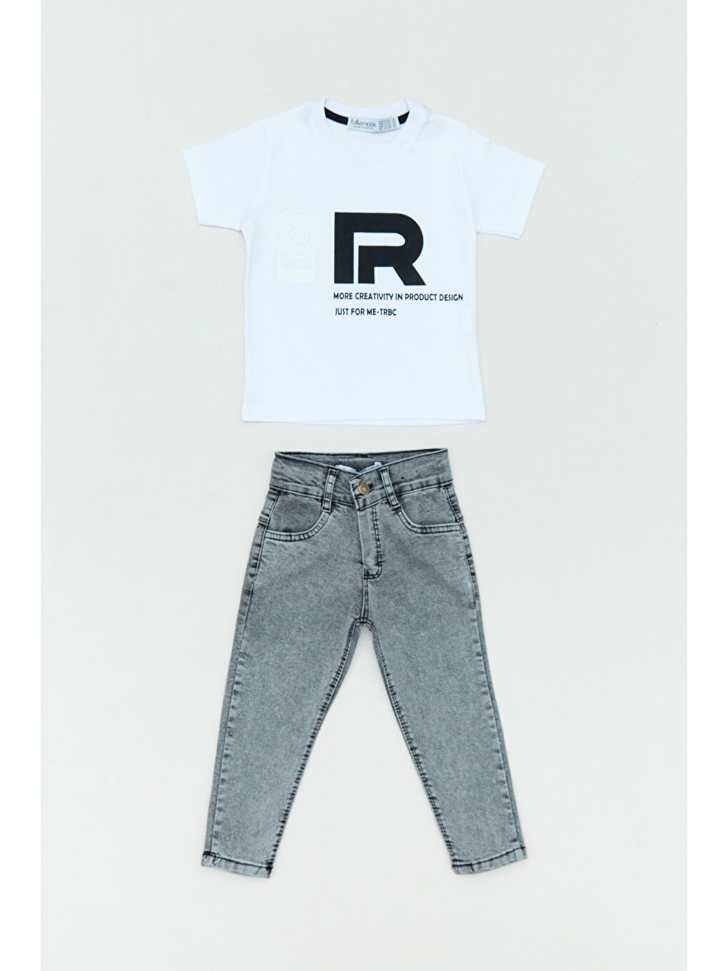 Siyah %100 Pamuk Yazı Baskılı Çıtçıtlı 3 Lü Erkek Çocuk Takım-4