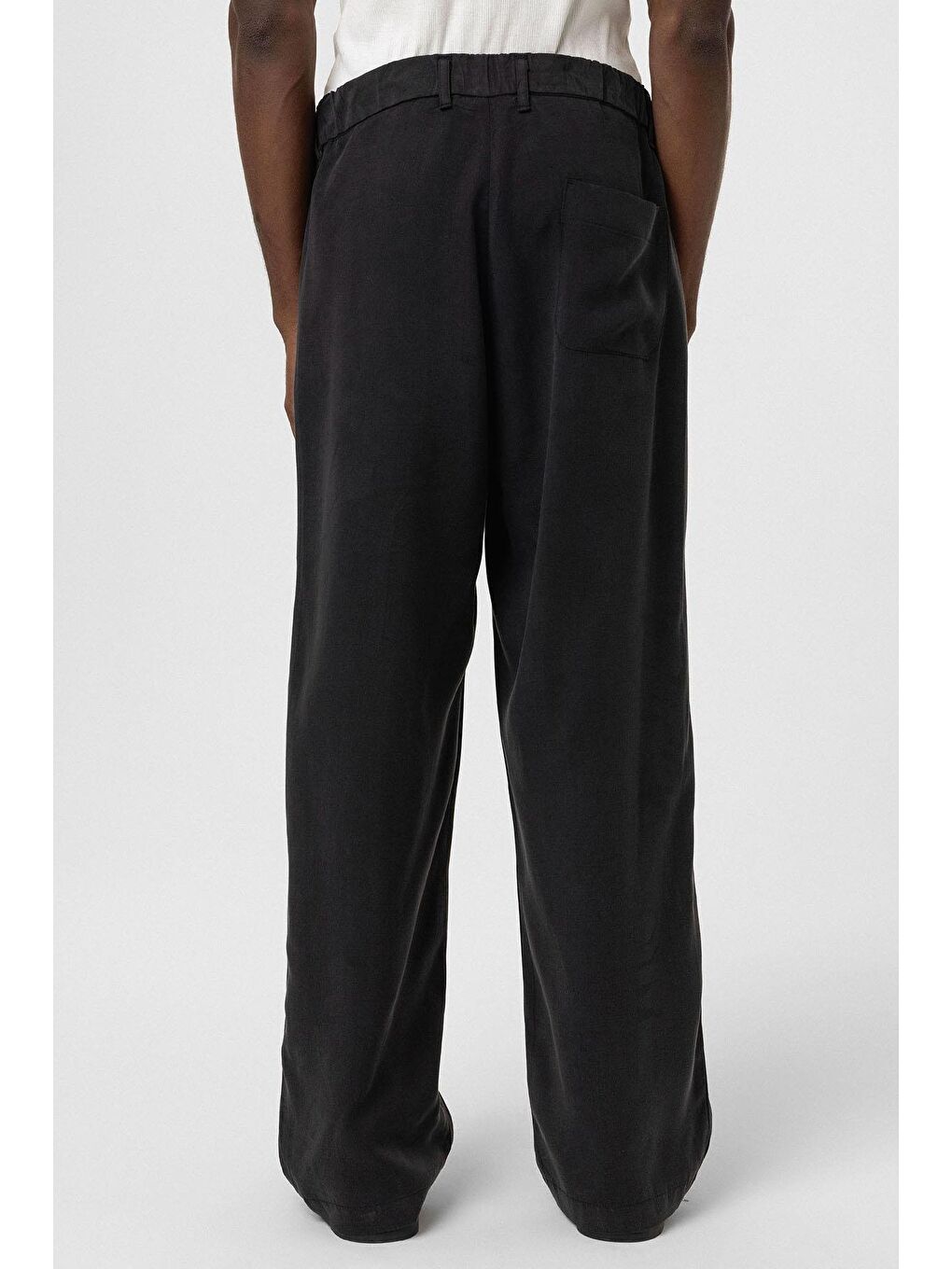 Relaxed Fit Kumaş  Erkek Pantolon Siyah-3