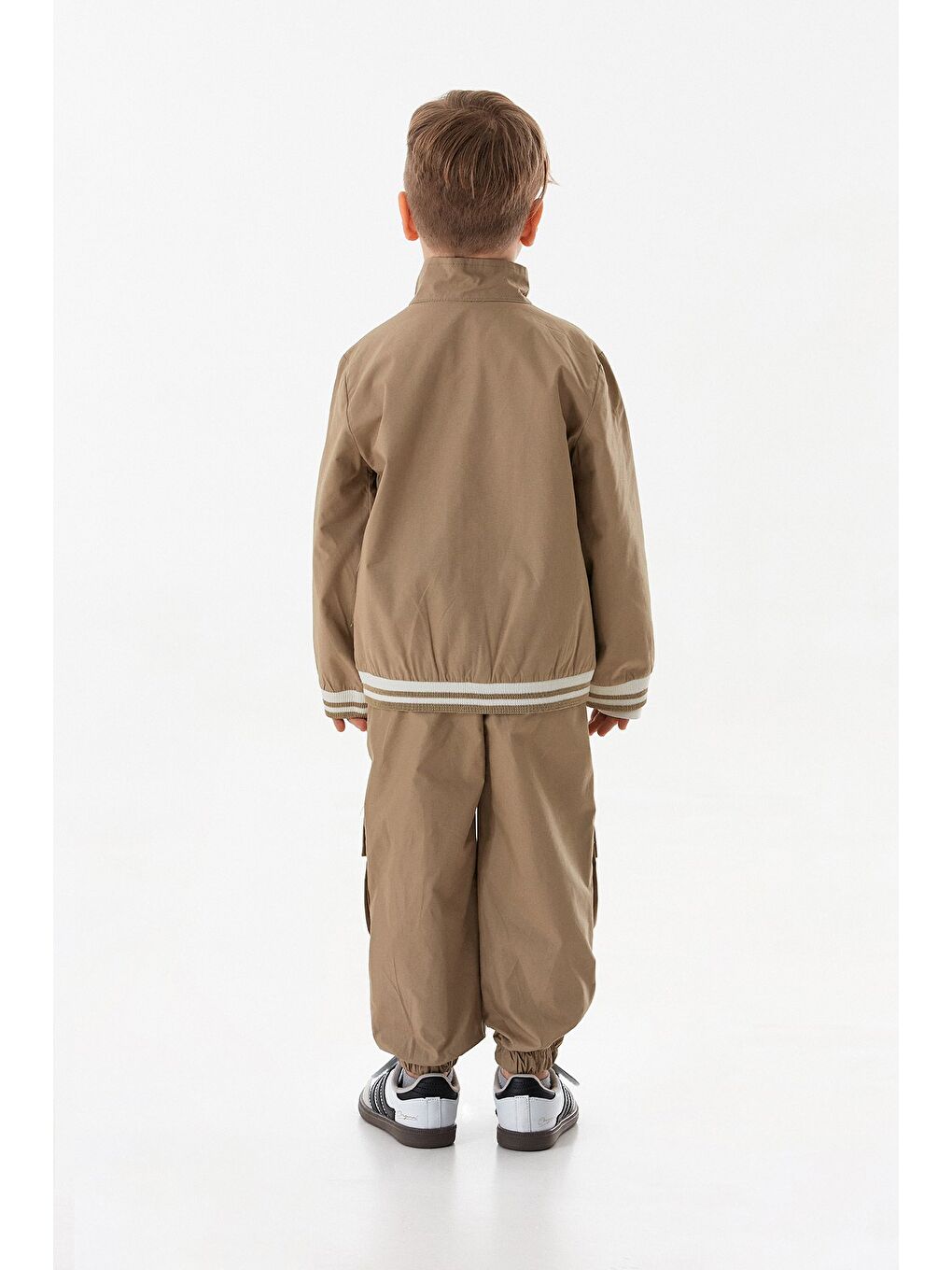 Bej Ny Nakışlı Paraşüt Kumaş Erkek Çocuk 3 Lü Takım-2