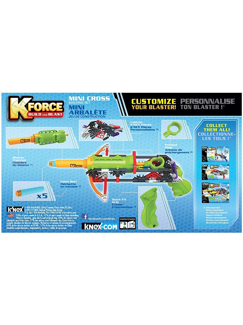 KNex Karışık K'Nex K-Force Mini Cross Yapı Seti 47517 - 2