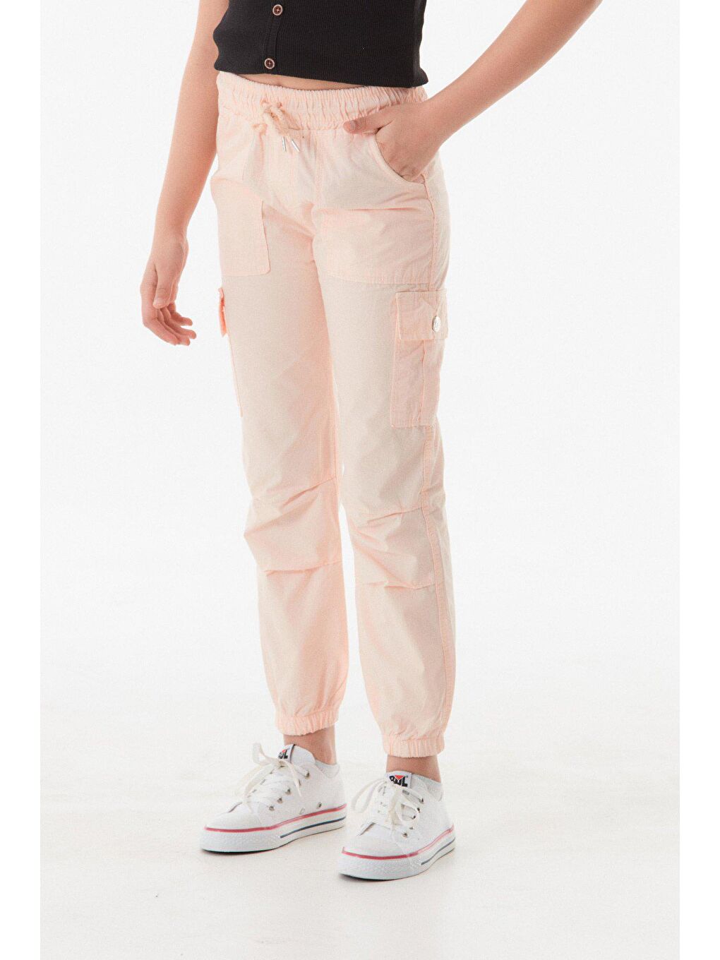 Fullamoda Somon Beli Lastikli Kargo Cepli Unisex Pantolon - 4