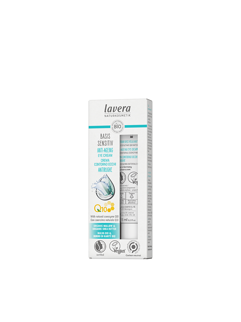 Lavera Renksiz Basis Sensitiv Anti-Ageing Q10 Yaşlanma Karşıtı Göz Kremi 15 ml