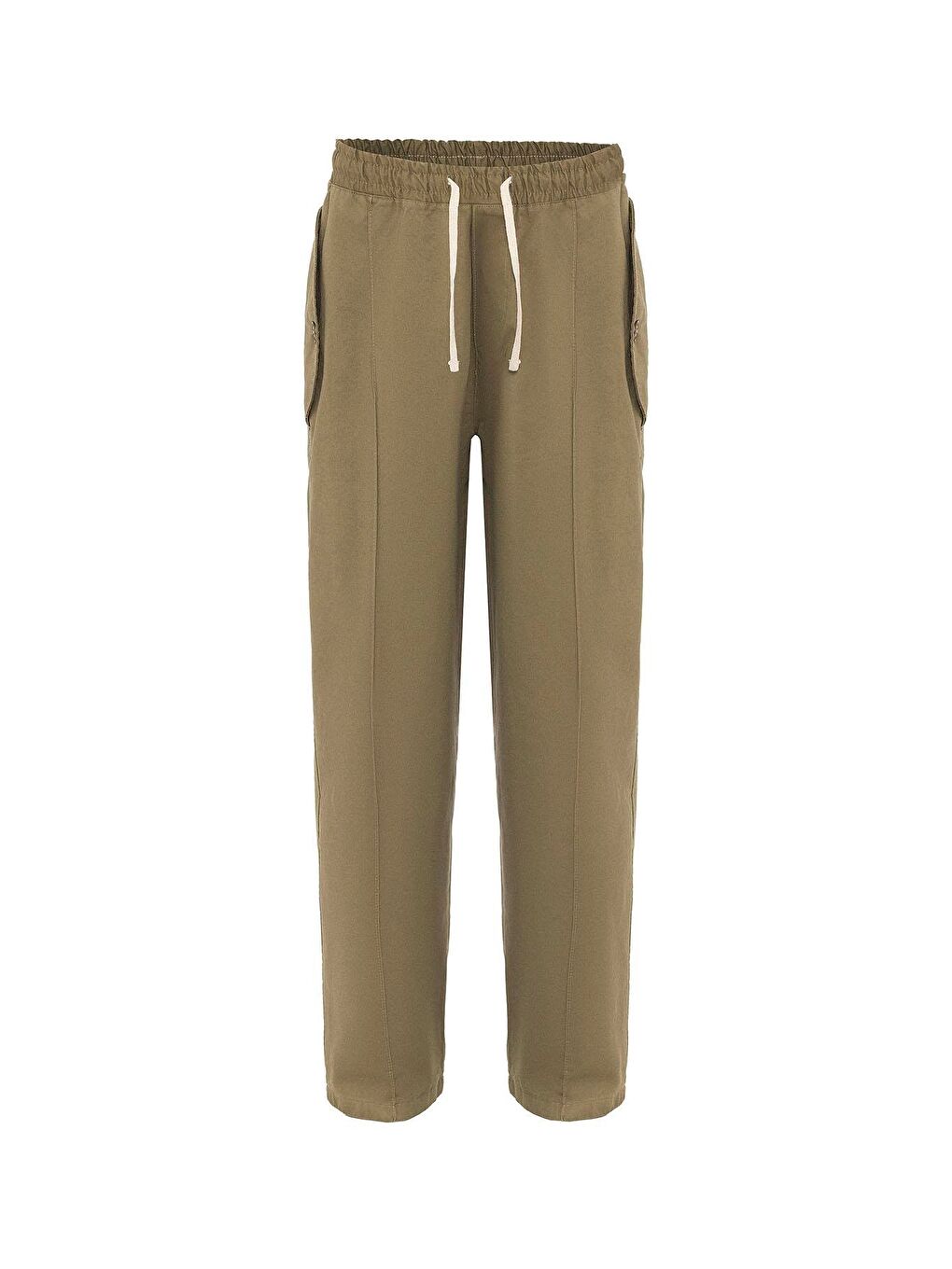 Bağcıklı Baggy Gabardin Erkek Pantolon Haki-1