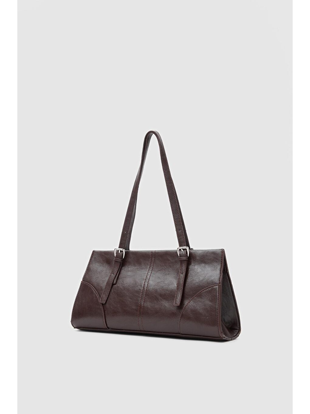 Kahverengi Andrea Deri Baget Çanta Acı Kahve-1