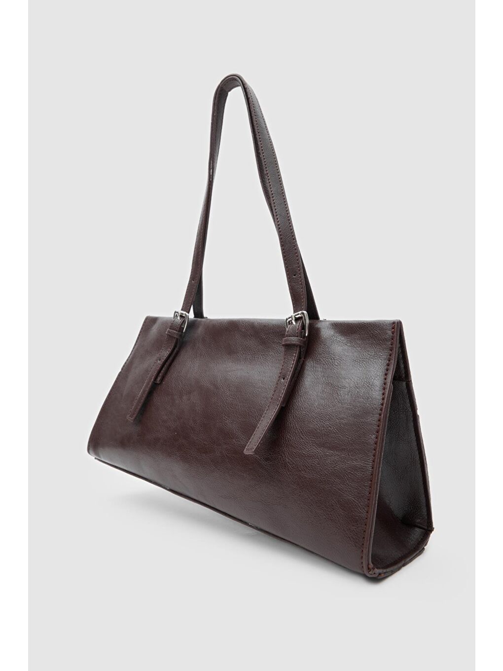 Kahverengi Andrea Deri Baget Çanta Acı Kahve-2