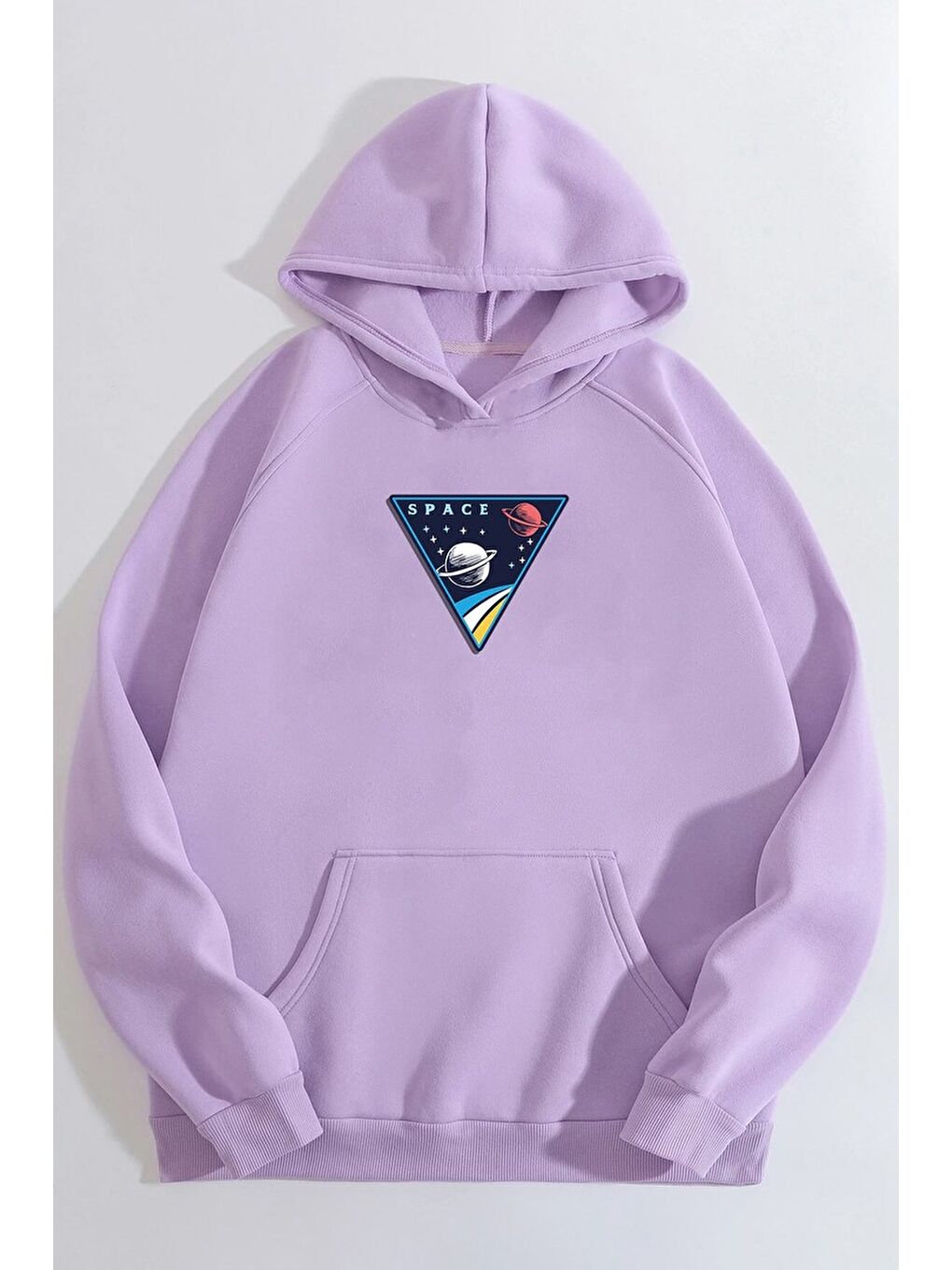 uyguntarz Lila Unisex Space Baskılı Sweatshirt