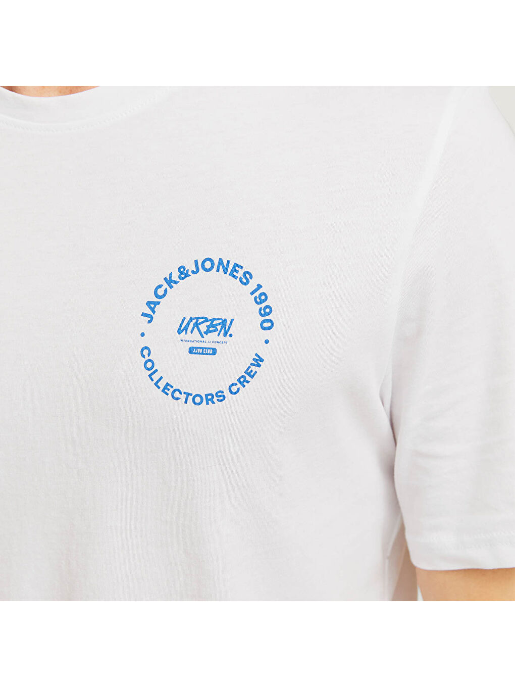 Simon Crew Neck Erkek Beyaz Yuvarlak Yaka Spor Tişört-3