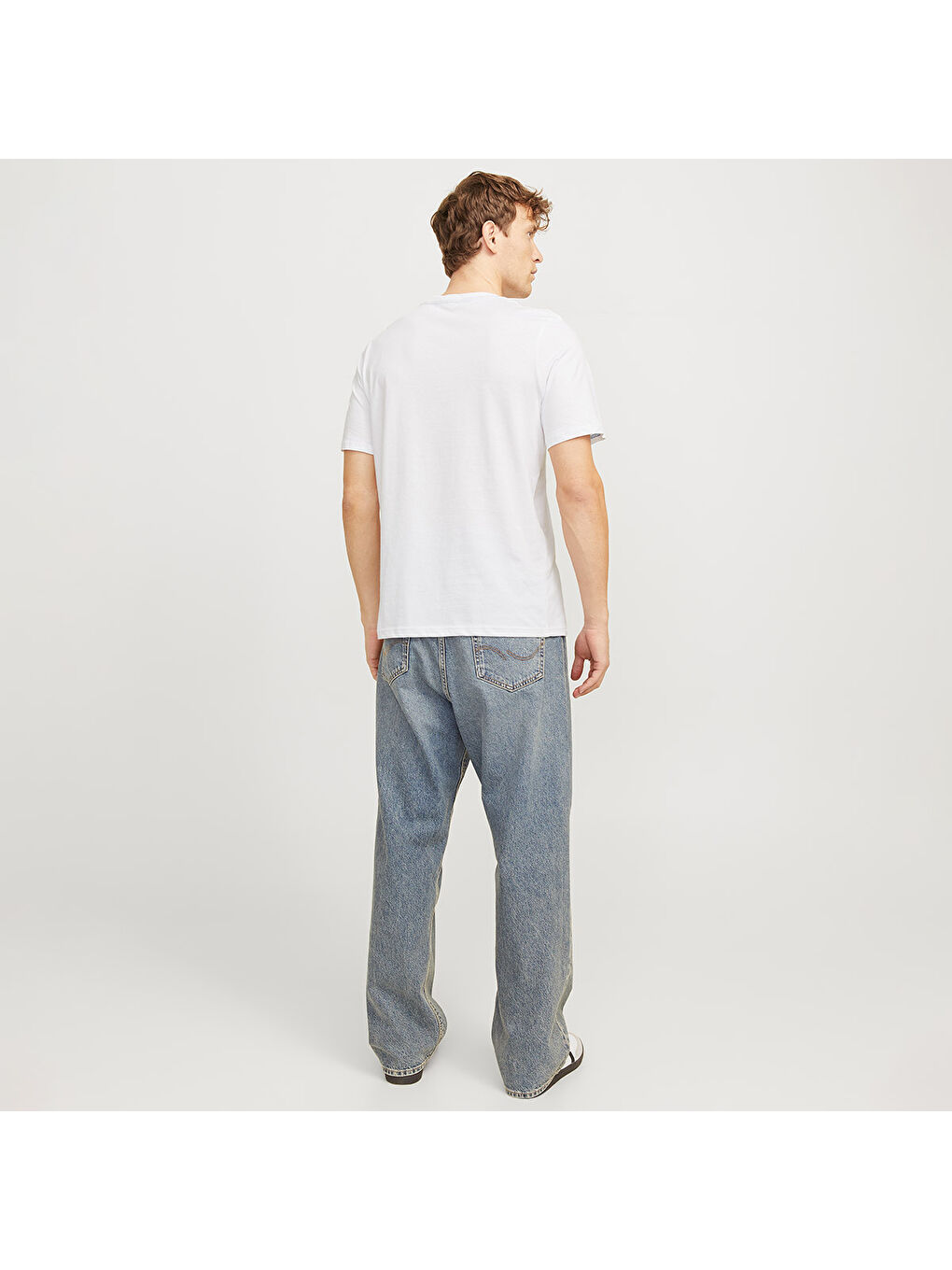 Simon Crew Neck Erkek Beyaz Yuvarlak Yaka Spor Tişört-4