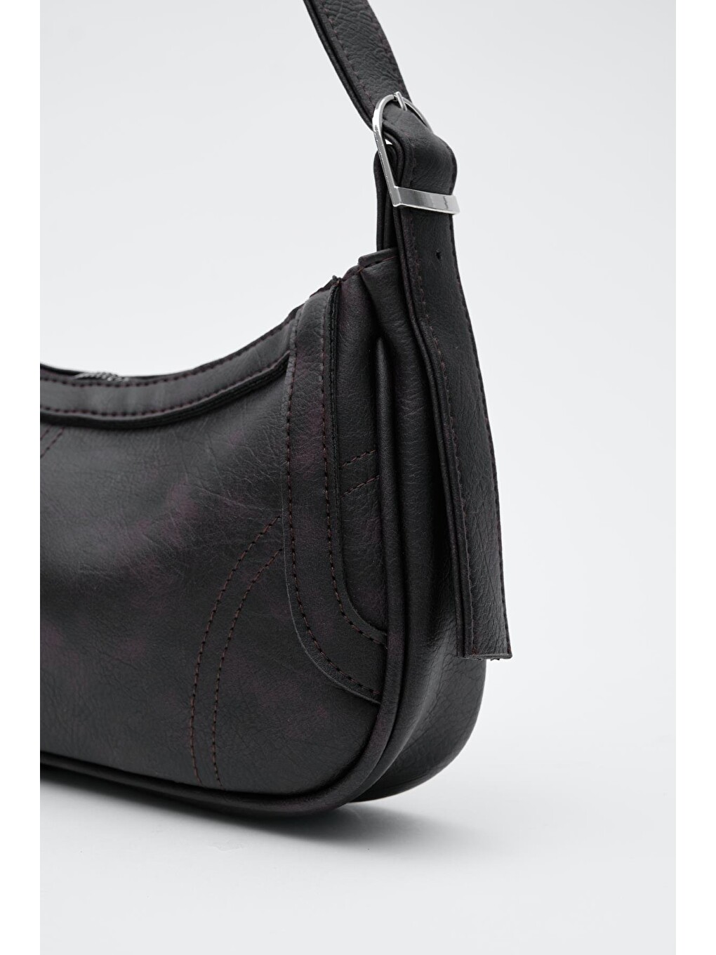 Kahverengi Fizy Baget Çanta Acı Kahve-3