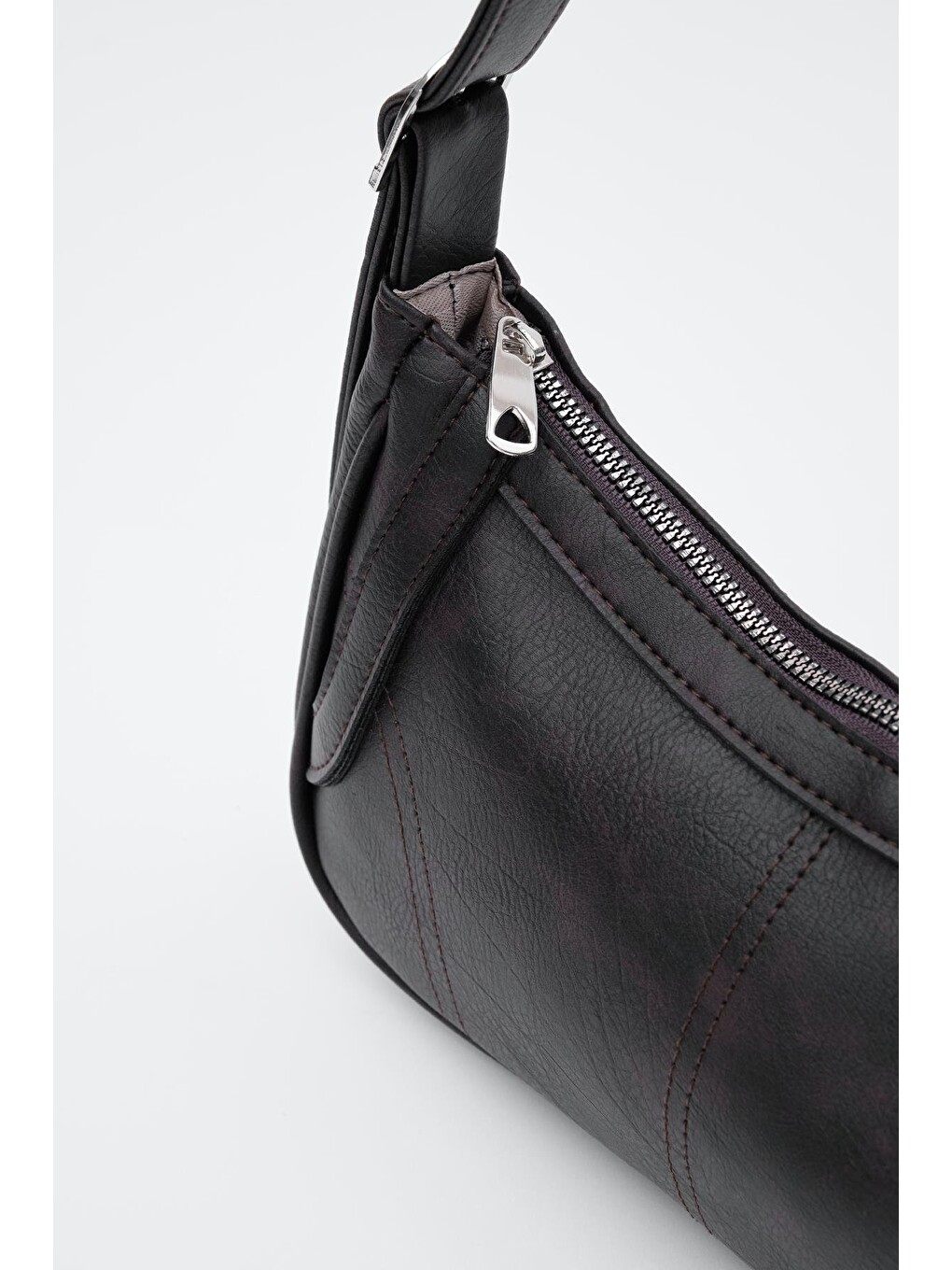 Kahverengi Fizy Baget Çanta Acı Kahve-4