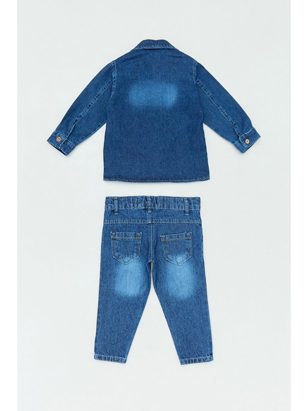 Mavi %100 Pamuk Yazı Baskılı 3 Lü Erkek Çocuk Takım-4