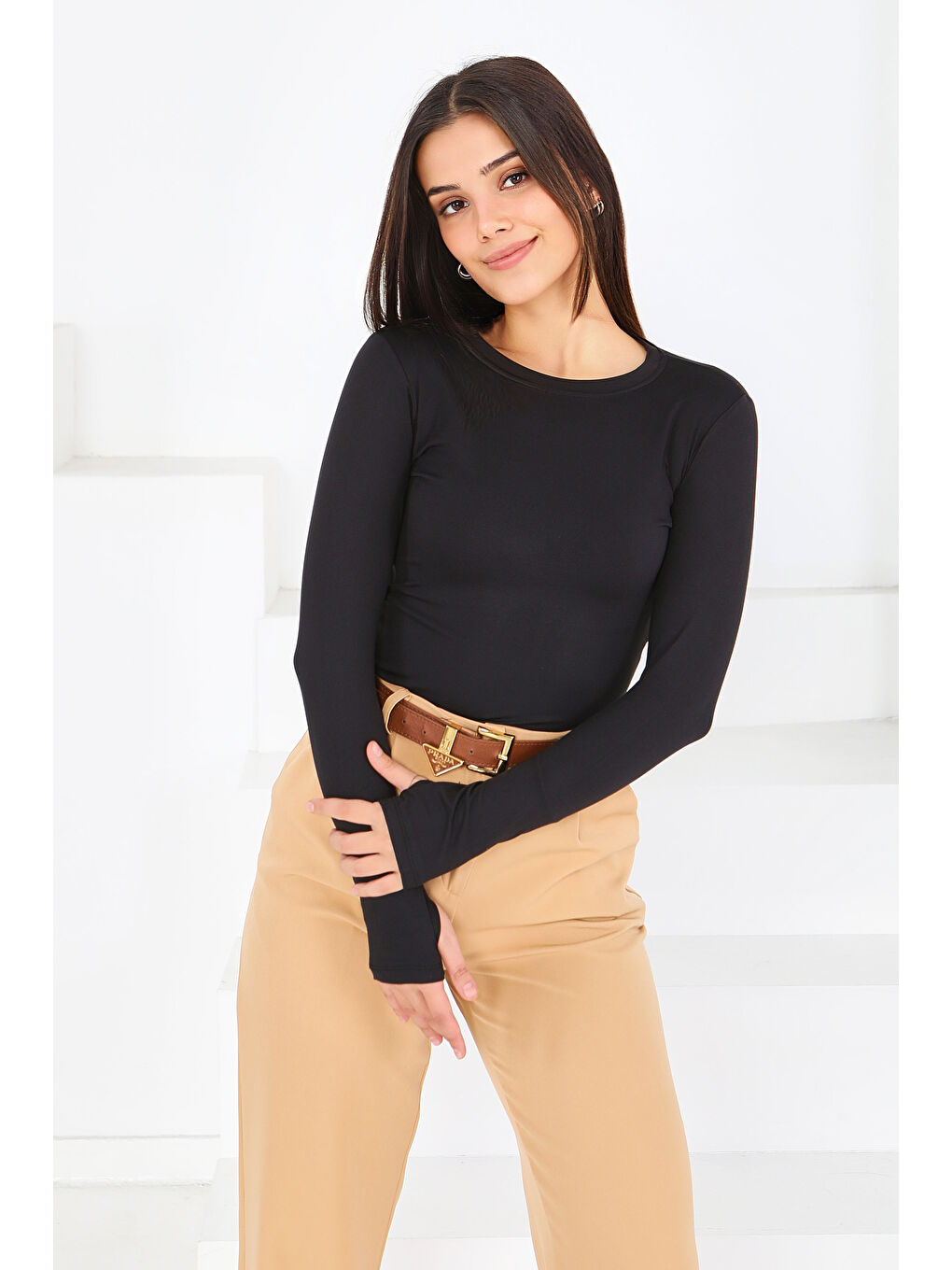 Parmak Geçmeli Modal Bady Siyah - 27800-SIYAH-2