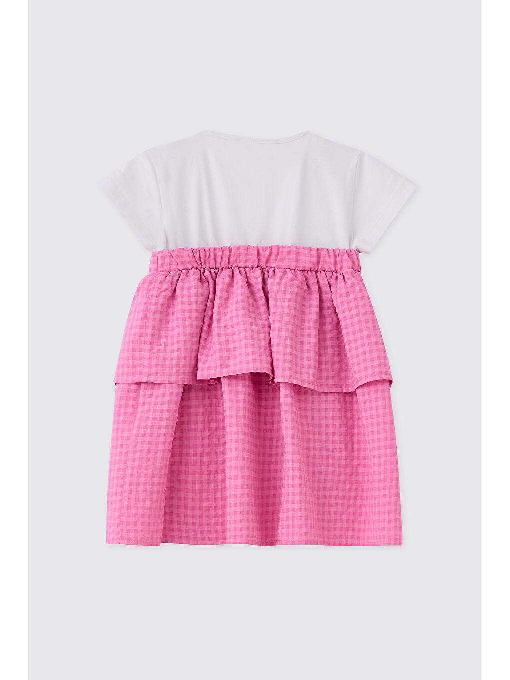 Kız Bebek Beyaz-Pembe Elbise-1
