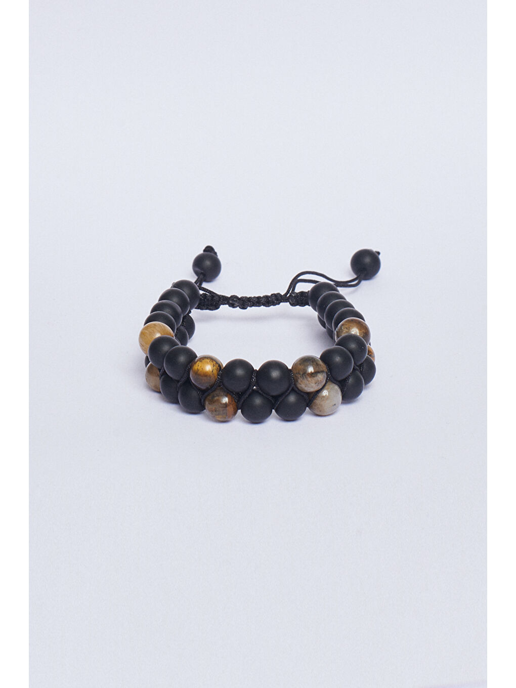 Erkek Siyah-Kahverengi Doğal Taş Bileklik