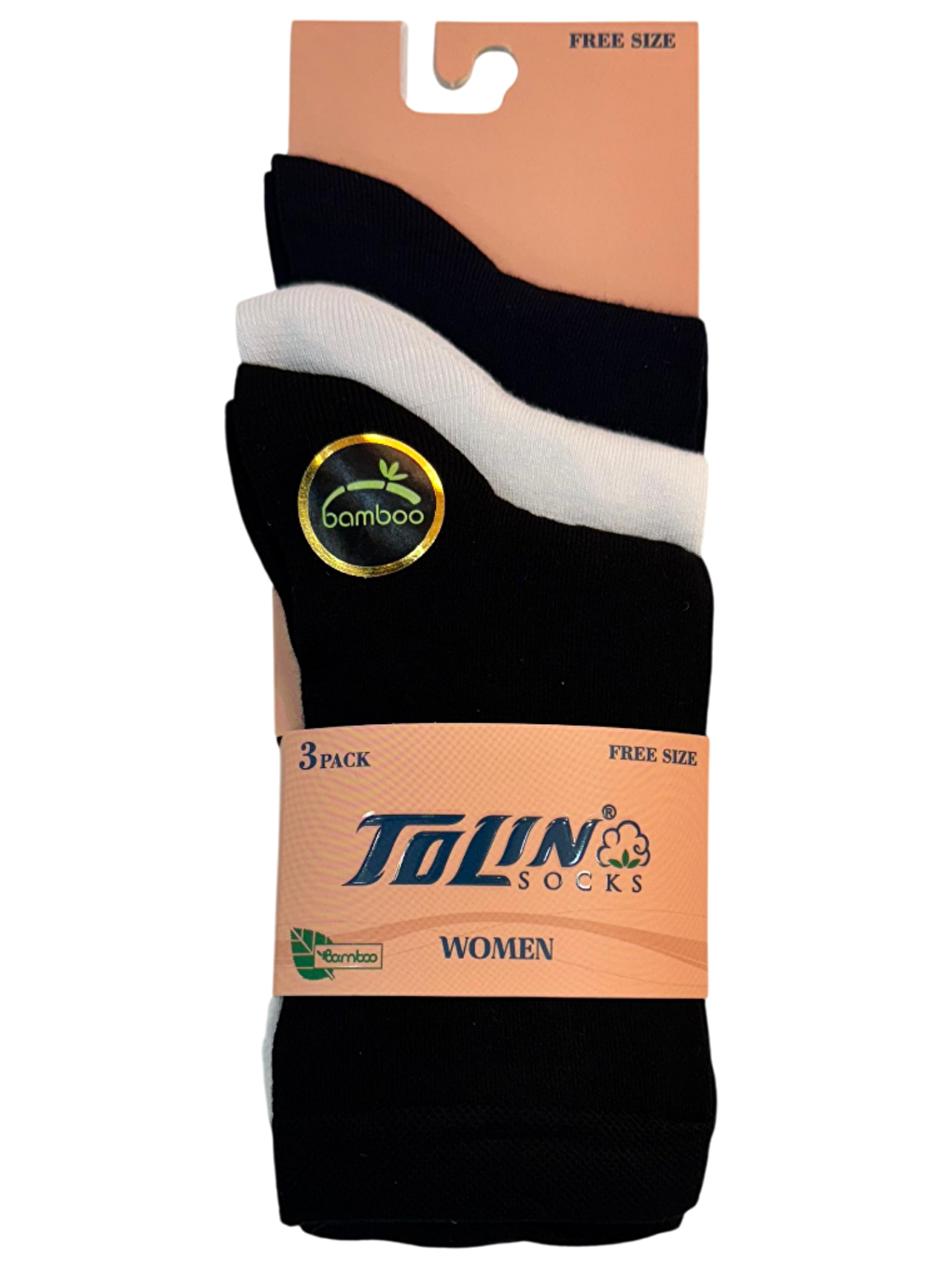 Beyaz Kadın 3 lü Bambu Çorap Seti 24024