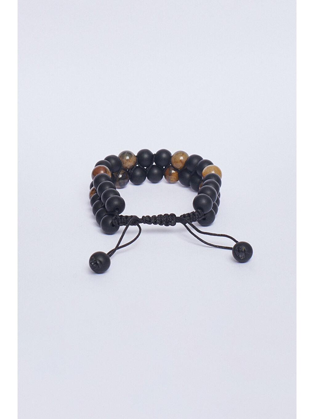 Erkek Siyah-Kahverengi Doğal Taş Bileklik-1