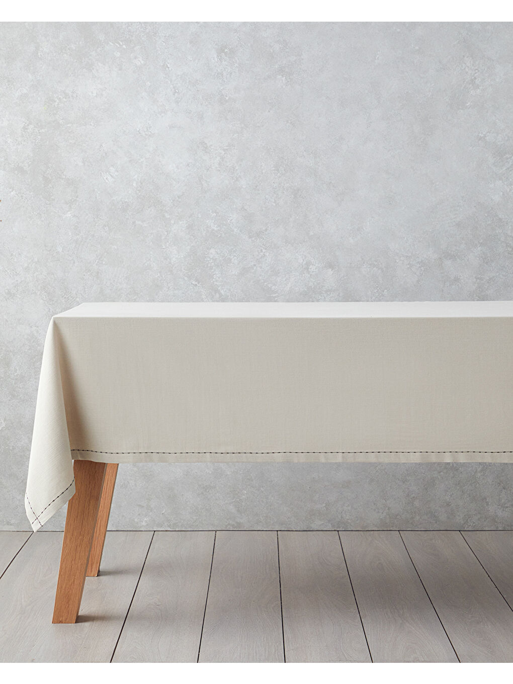 Rustic Linen Pamuk Masa Örtüsü 150x200 cm Bej