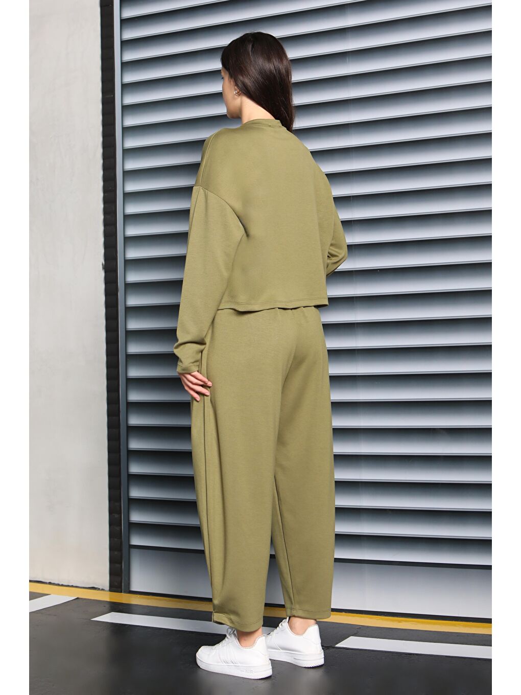 Şalvarlı Modal İkili Takım Haki - 27869-HAKI-3