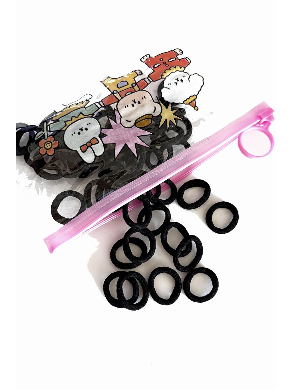 Çanta İçinde 50'Lİ Esnek Siyah Lastik Toka-1