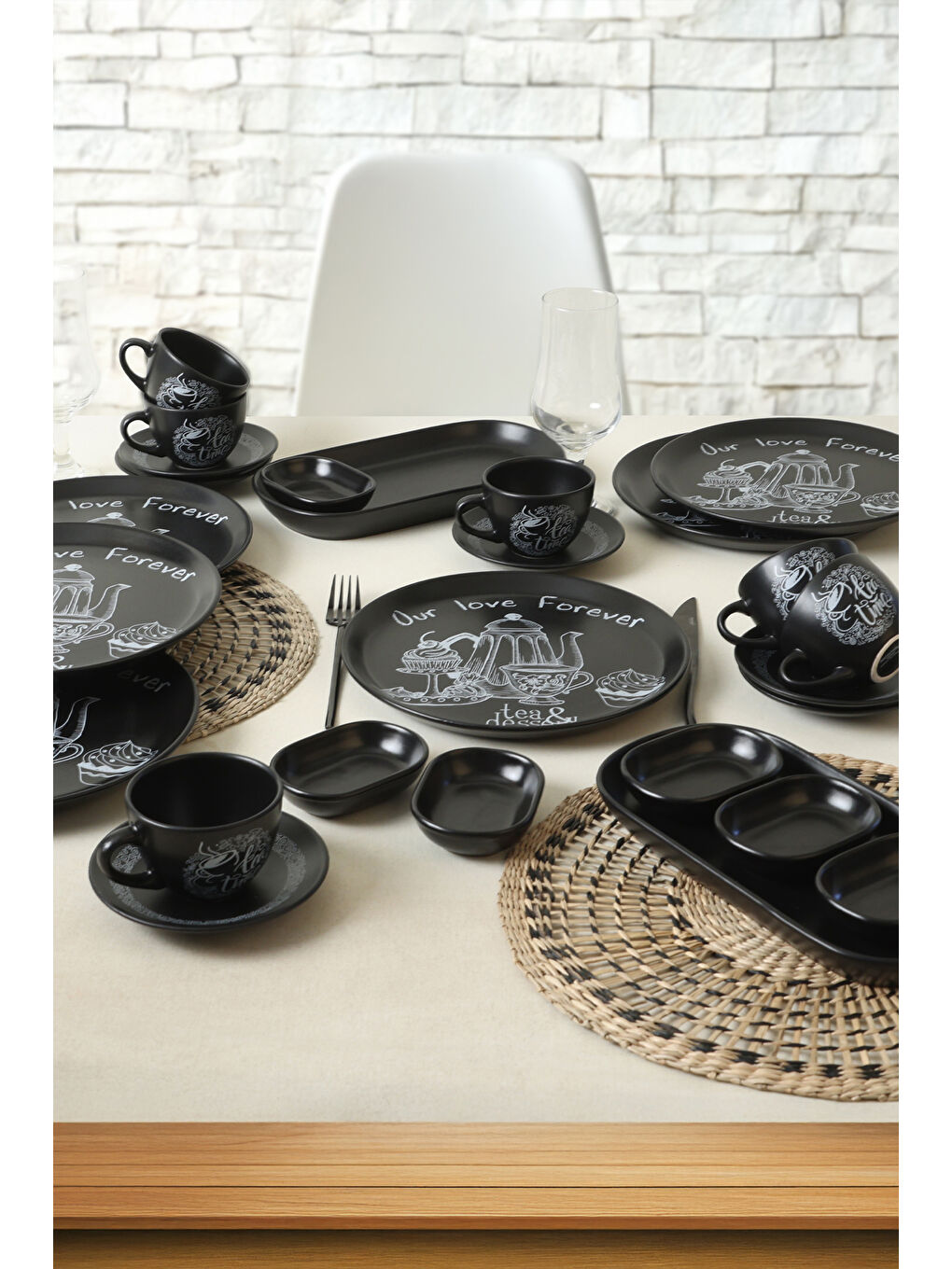 Karışık Tea & Desert Çeyiz Seti 26 Parça 6 kişilik