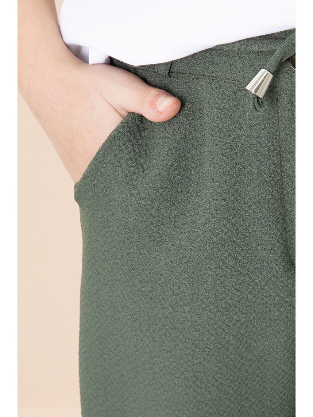 Wikiland Yeşil Duble Paça Erkek Çocuk Jogger Kumaş Pantolon 20058 - 1