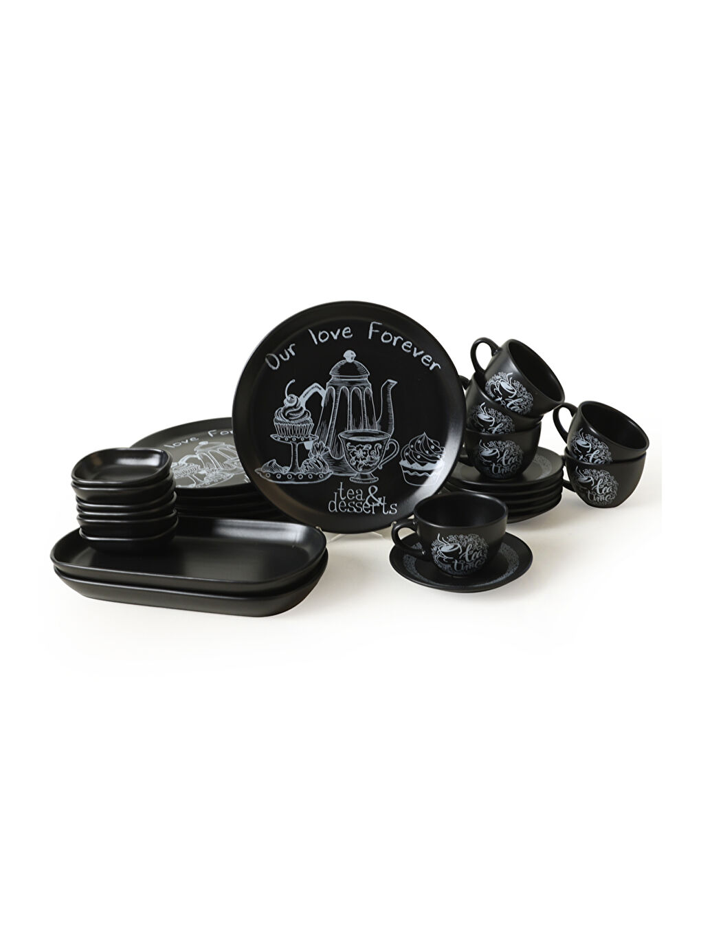 Karışık Tea & Desert Çeyiz Seti 26 Parça 6 kişilik-7