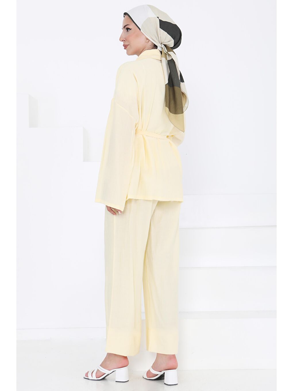 Sarı KİMONO TAKIM Sari - 27357-SARI-4