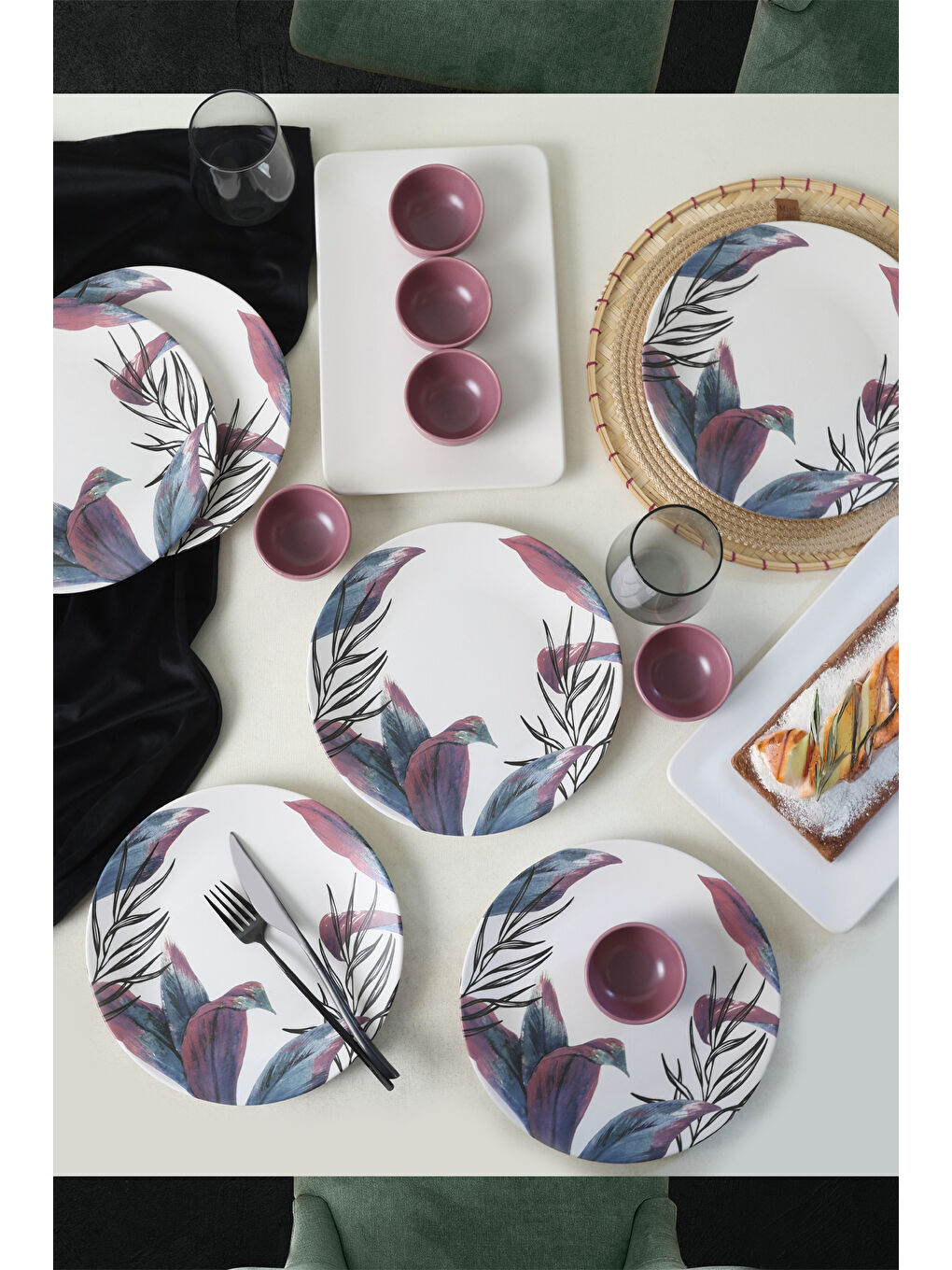 Karışık Vio Çeyiz Seti 14 Parça 6 kişilik