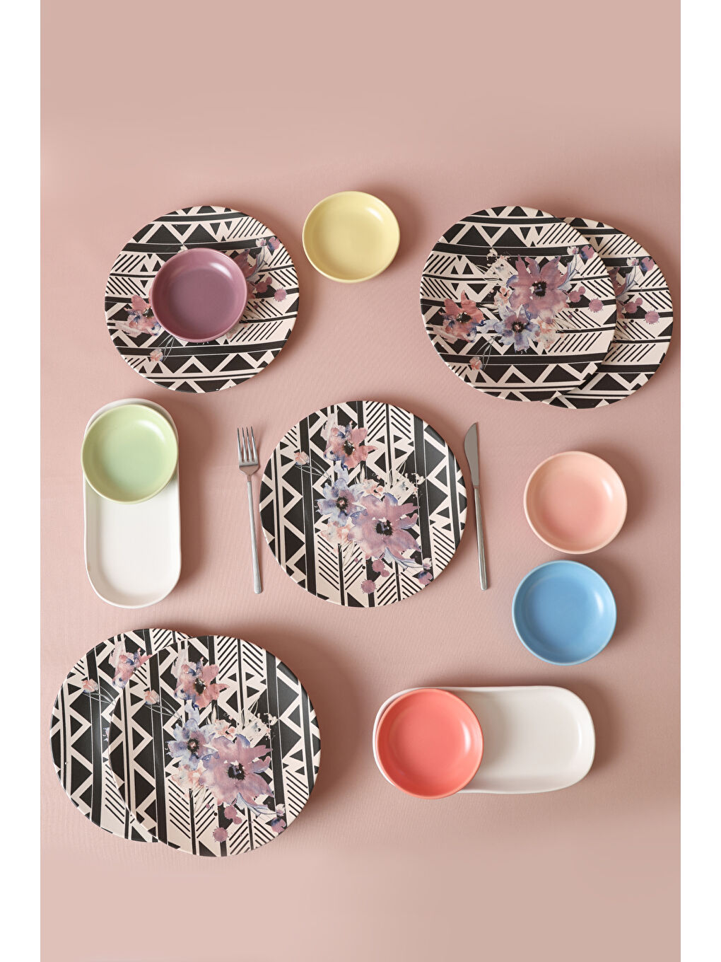 Karışık Leylak Çeyiz Seti 14 Parça 6 kişilik-2