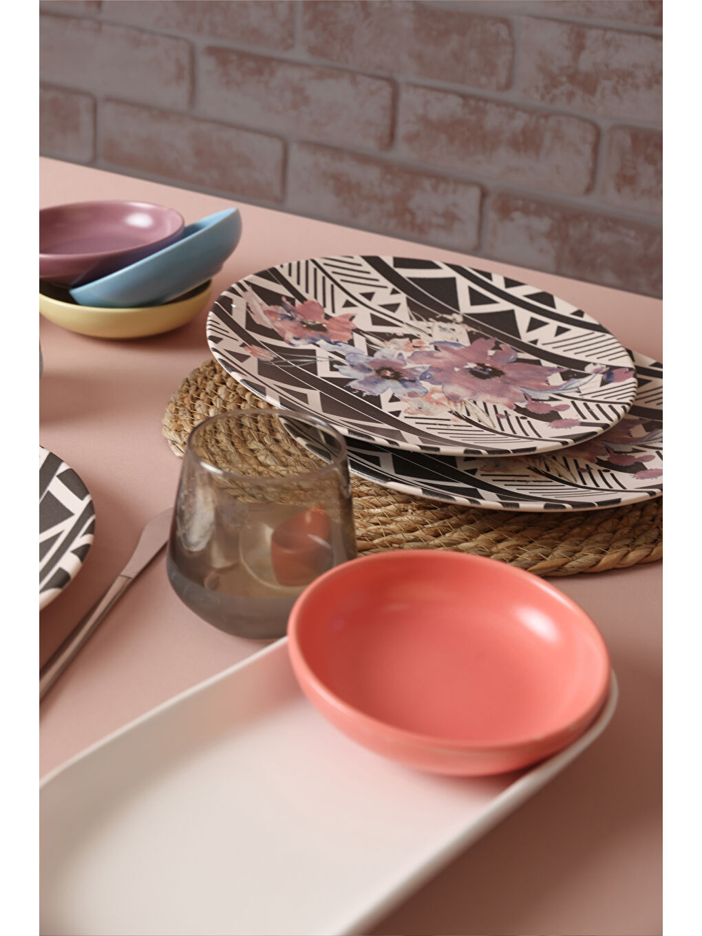 Karışık Leylak Çeyiz Seti 14 Parça 6 kişilik-4