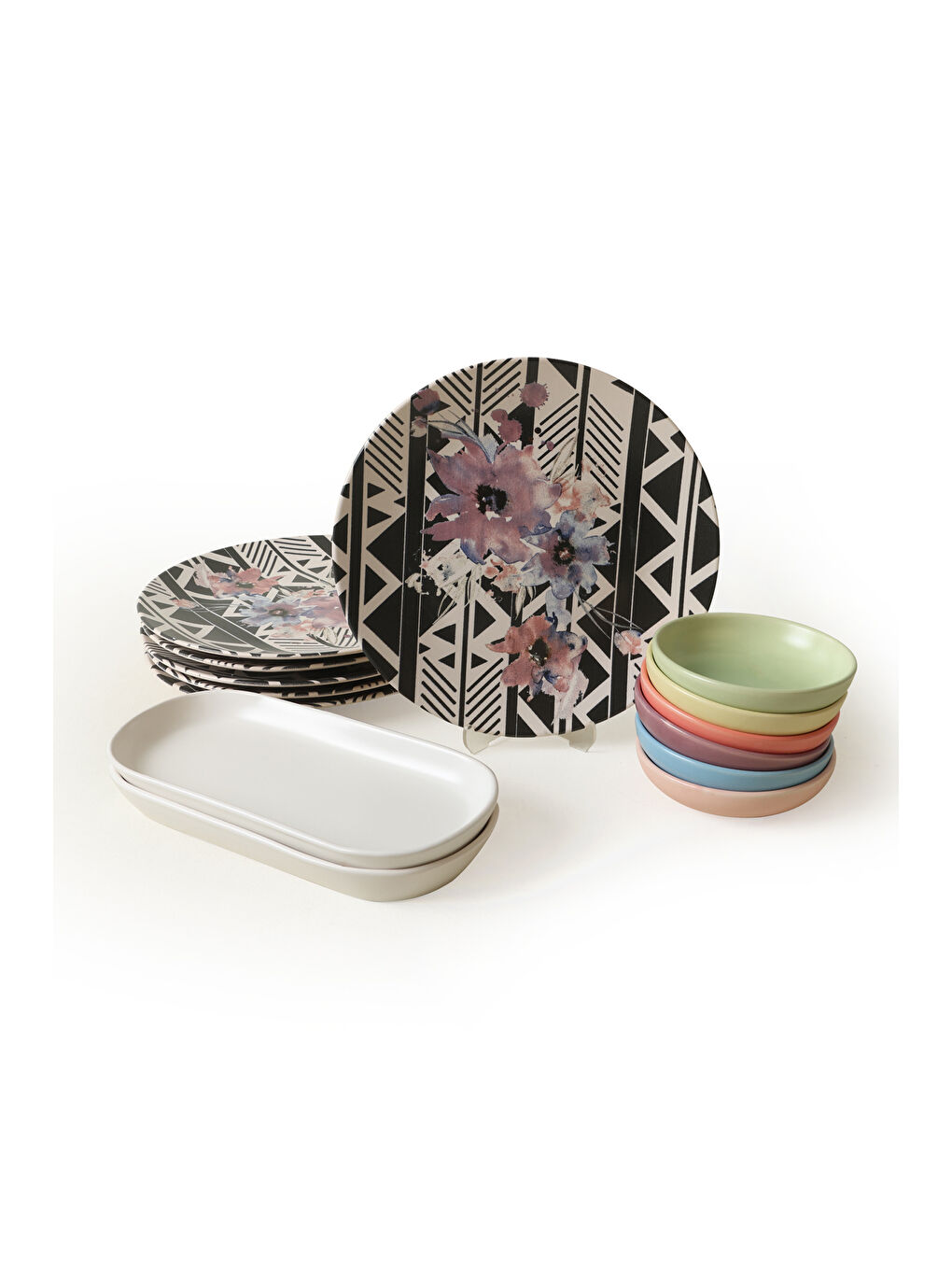 Karışık Leylak Çeyiz Seti 14 Parça 6 kişilik-7