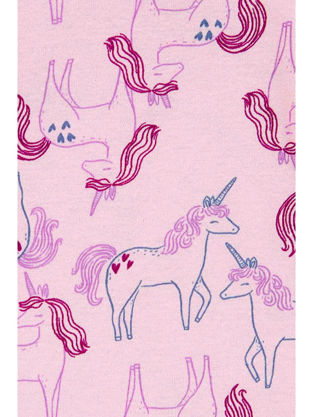 Karışık Küçük Kız Çocuk Pijama Set 4'lü Paket-1