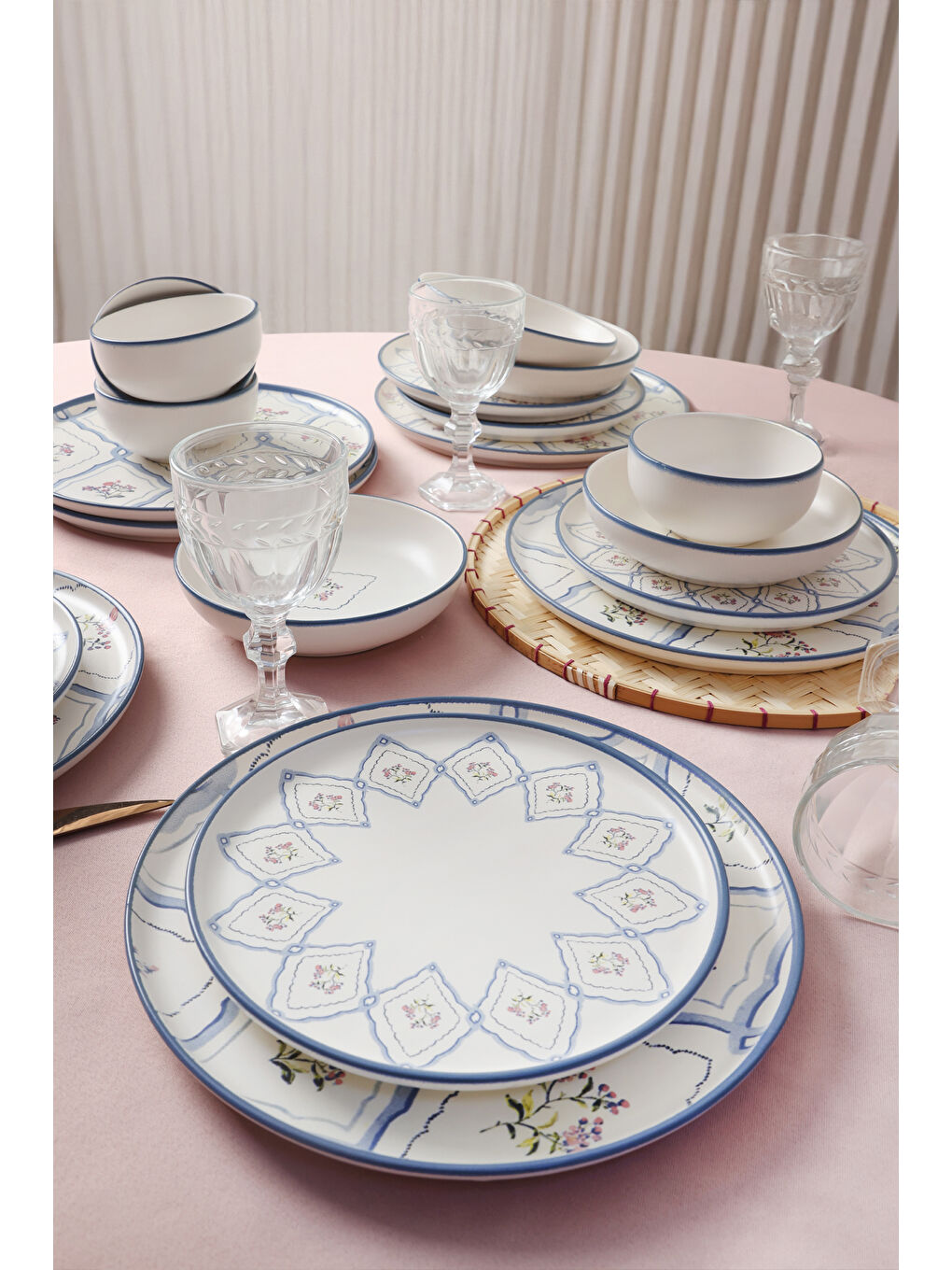 Karışık Floral Waves Yemek Takımı 24 Parça 6 Kişilik-3