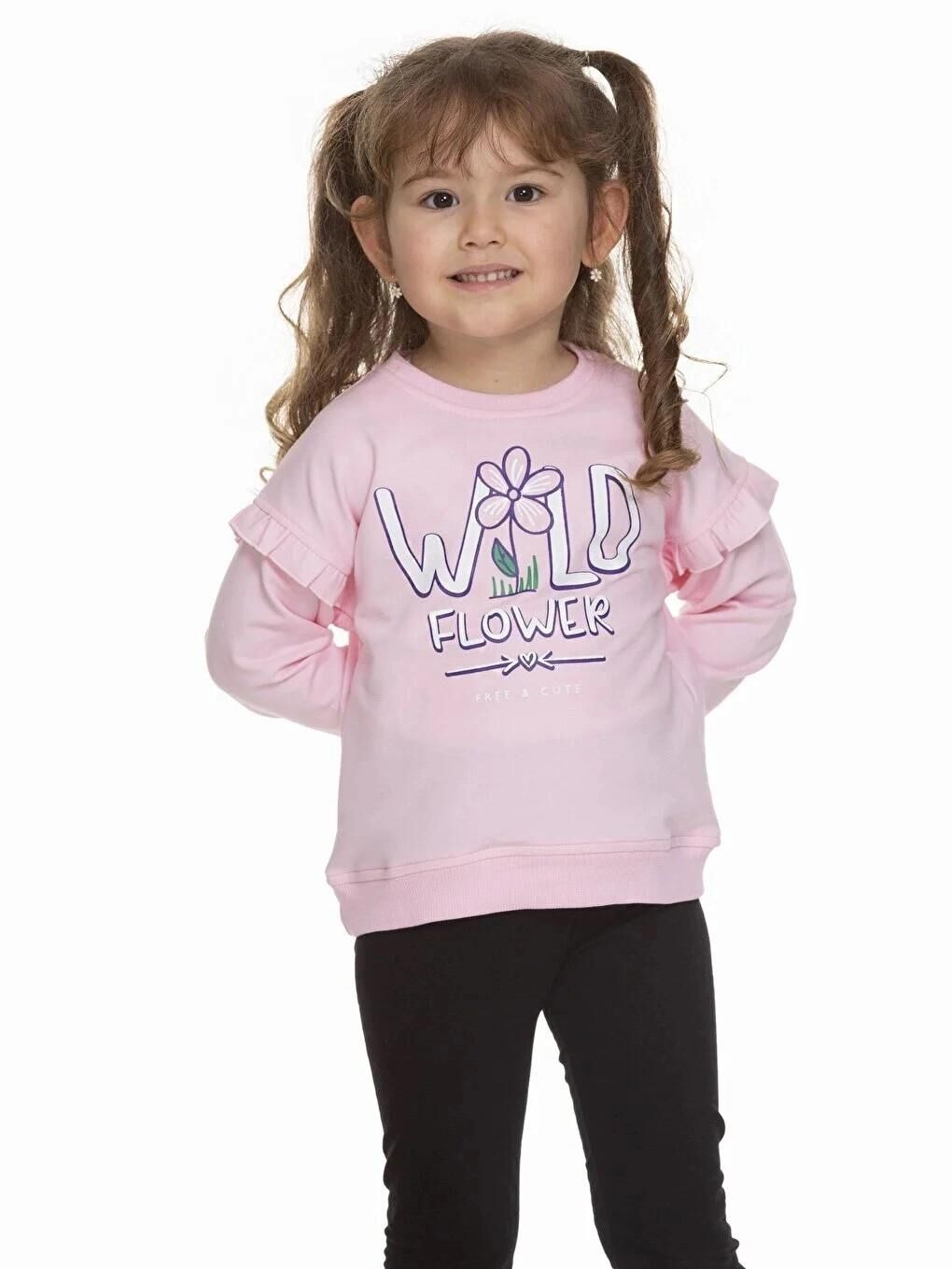 Myhanne Pembe Wild Flower Baskılı Sweat 6904