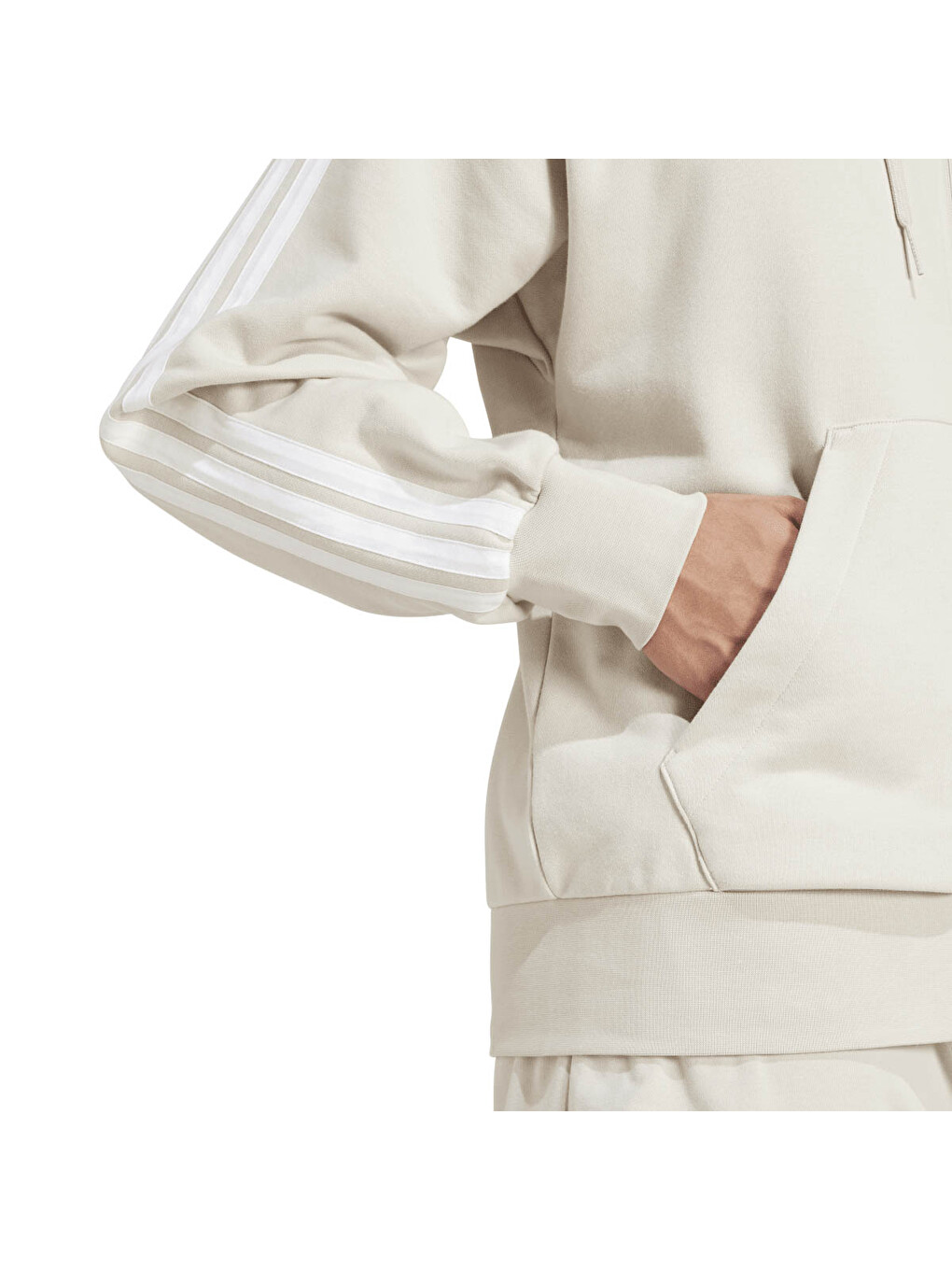 3s Ft Fz Bej Kapüşonlu Erkek Fermuarlı Sweatshirt Hırka-3