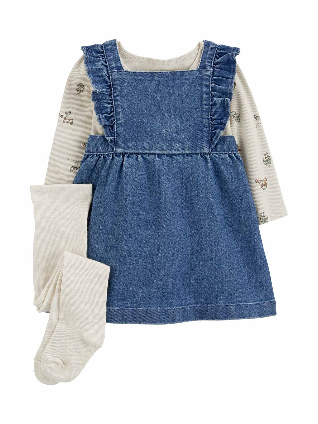 Karışık Kız Bebek Salopet Set 3'lü Paket