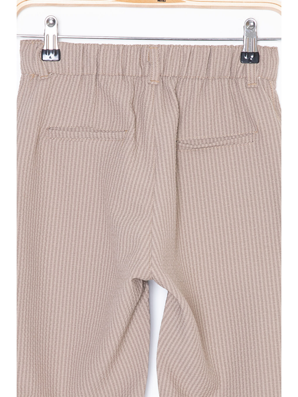 Wikiland Kahverengi Kahve Beli Bağcıklı Duble Paça Erkek Çocuk Jogger Pantolon 20042 - 3