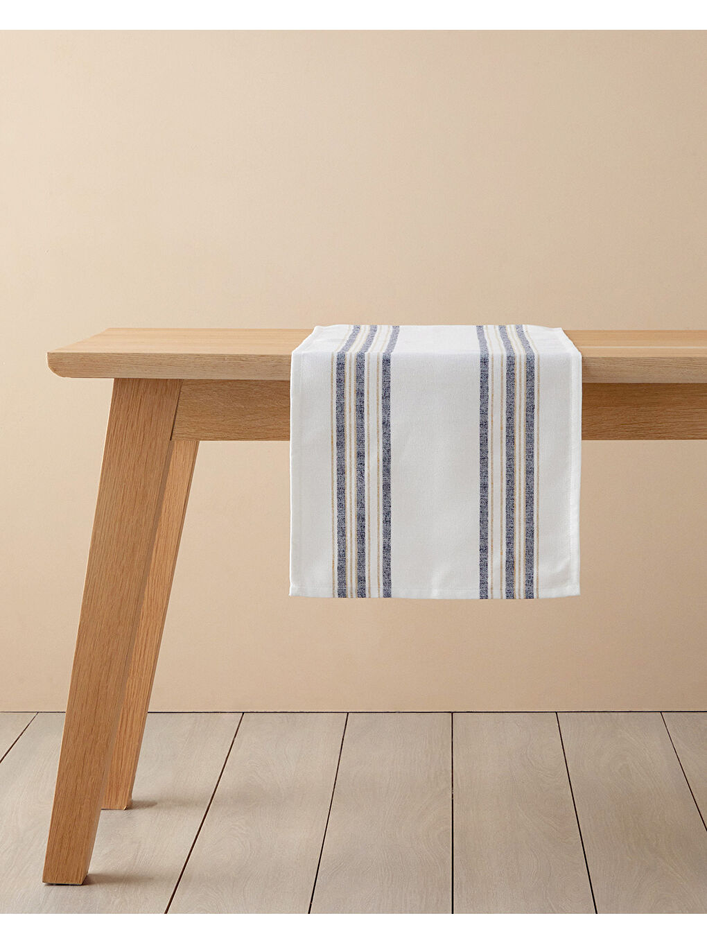 Ekru Faye Pamuk Runner Krem