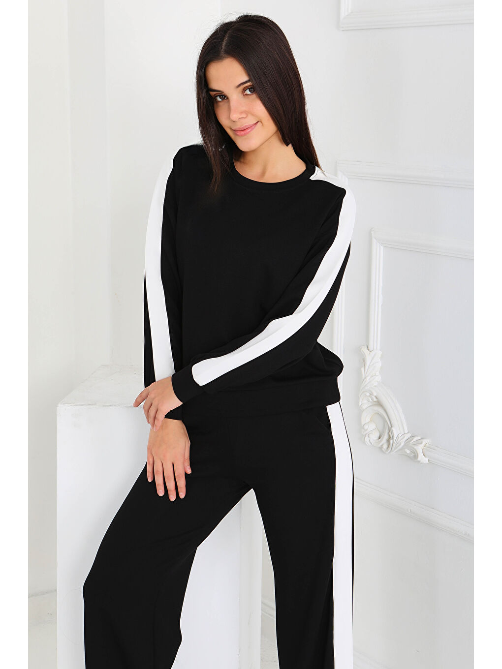 Garnili Modal İkili Takım Siyah - 27870-SIYAH-1