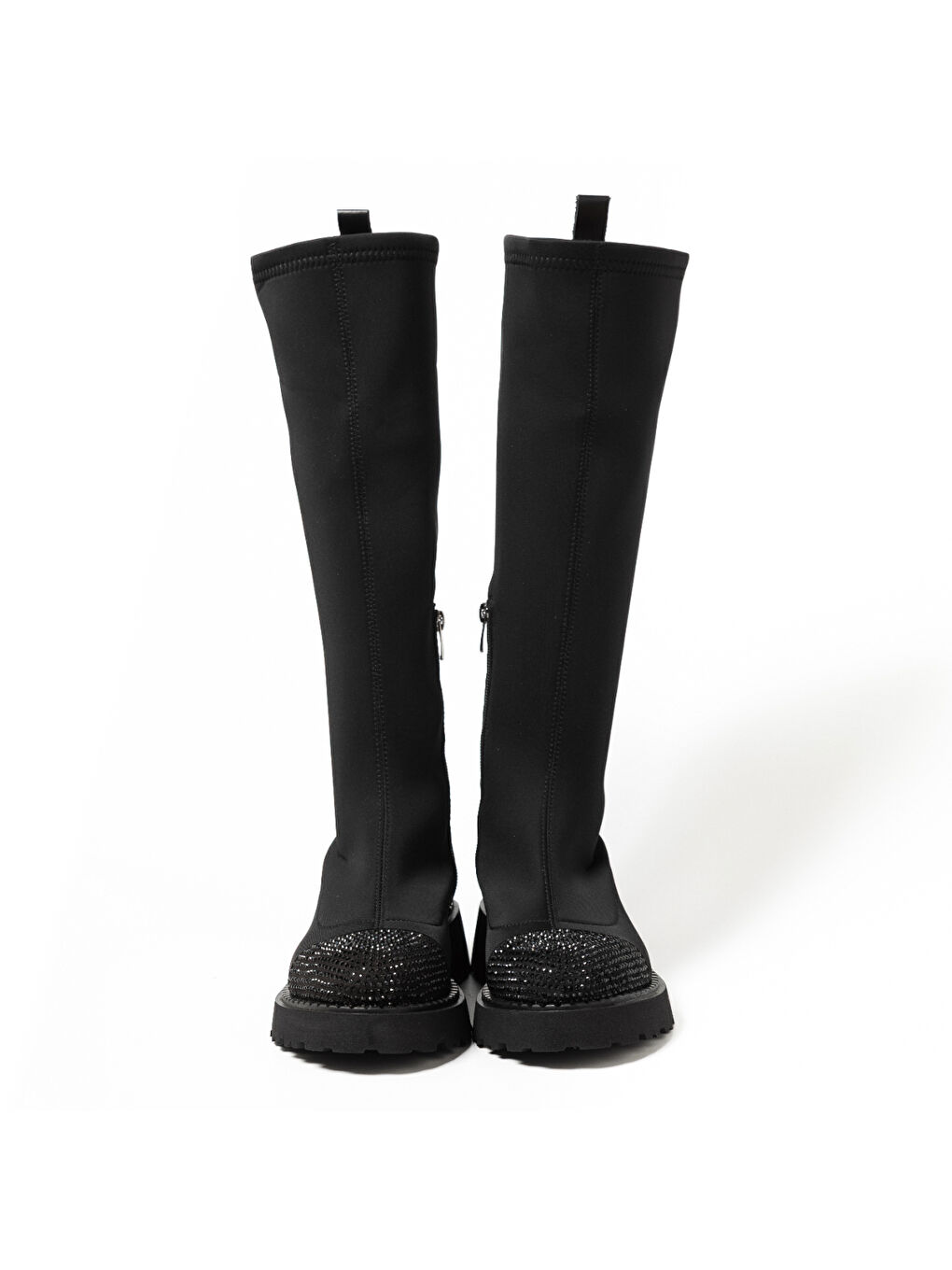 Kadın Çizme GTN-24573 Siyah Strec-Siyah Taş-5