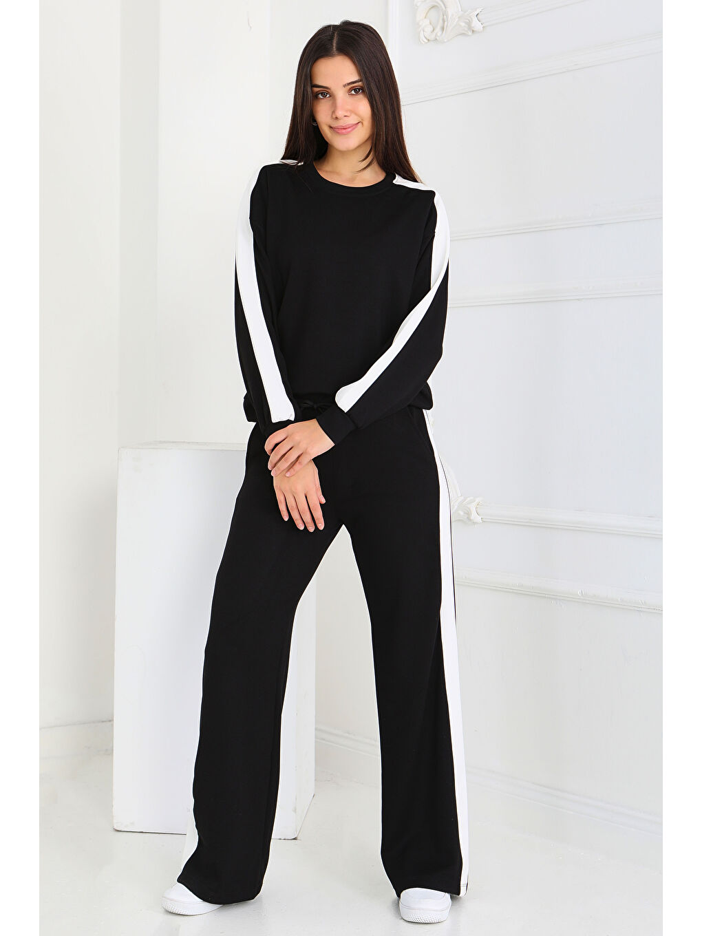 Garnili Modal İkili Takım Siyah - 27870-SIYAH-2