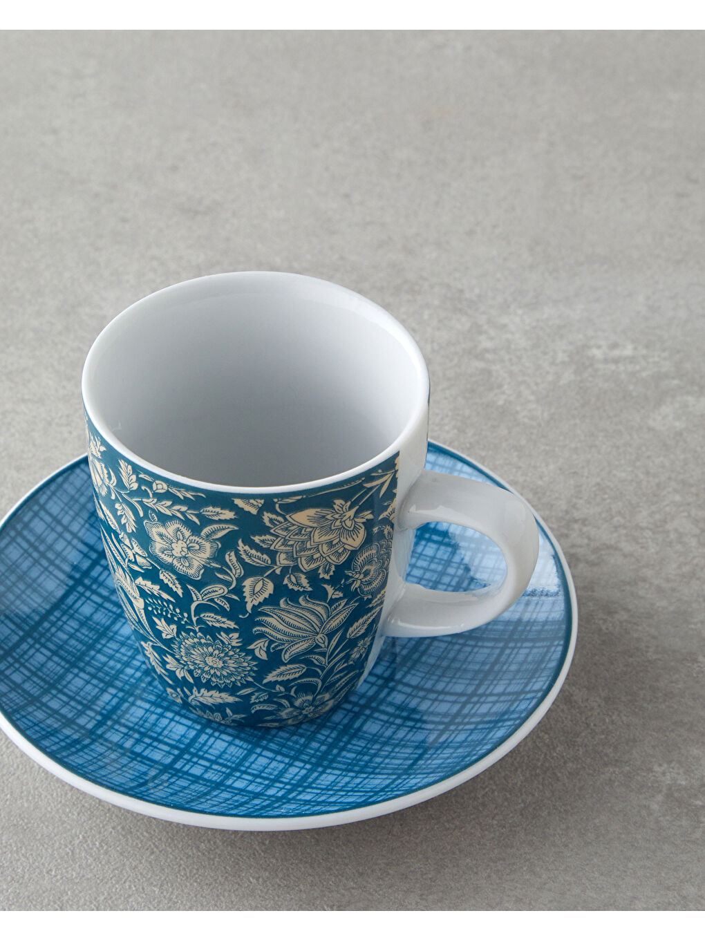 Ember Porselen 4 Parça 2 Kişilik Kahve Fincan Takımı 80 ml Turkuaz-3