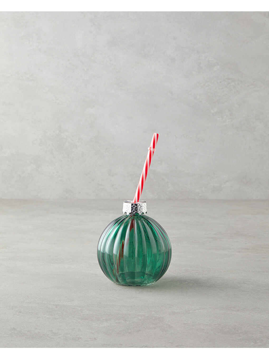 Joyful Christmas Cam Pipetli Bardak 400 ml Yeşil