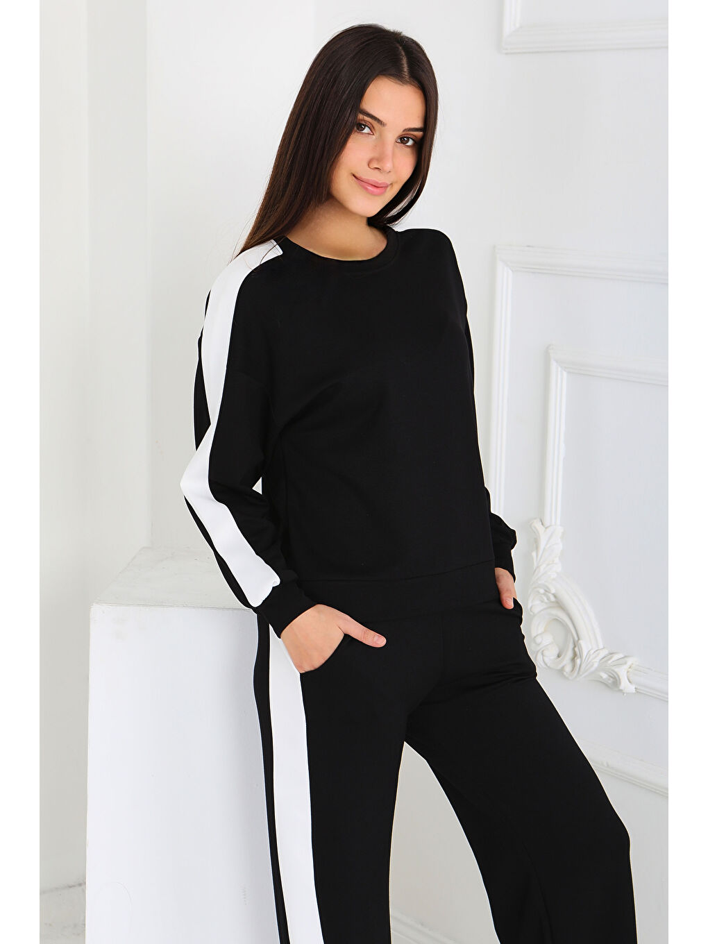 Garnili Modal İkili Takım Siyah - 27870-SIYAH-3