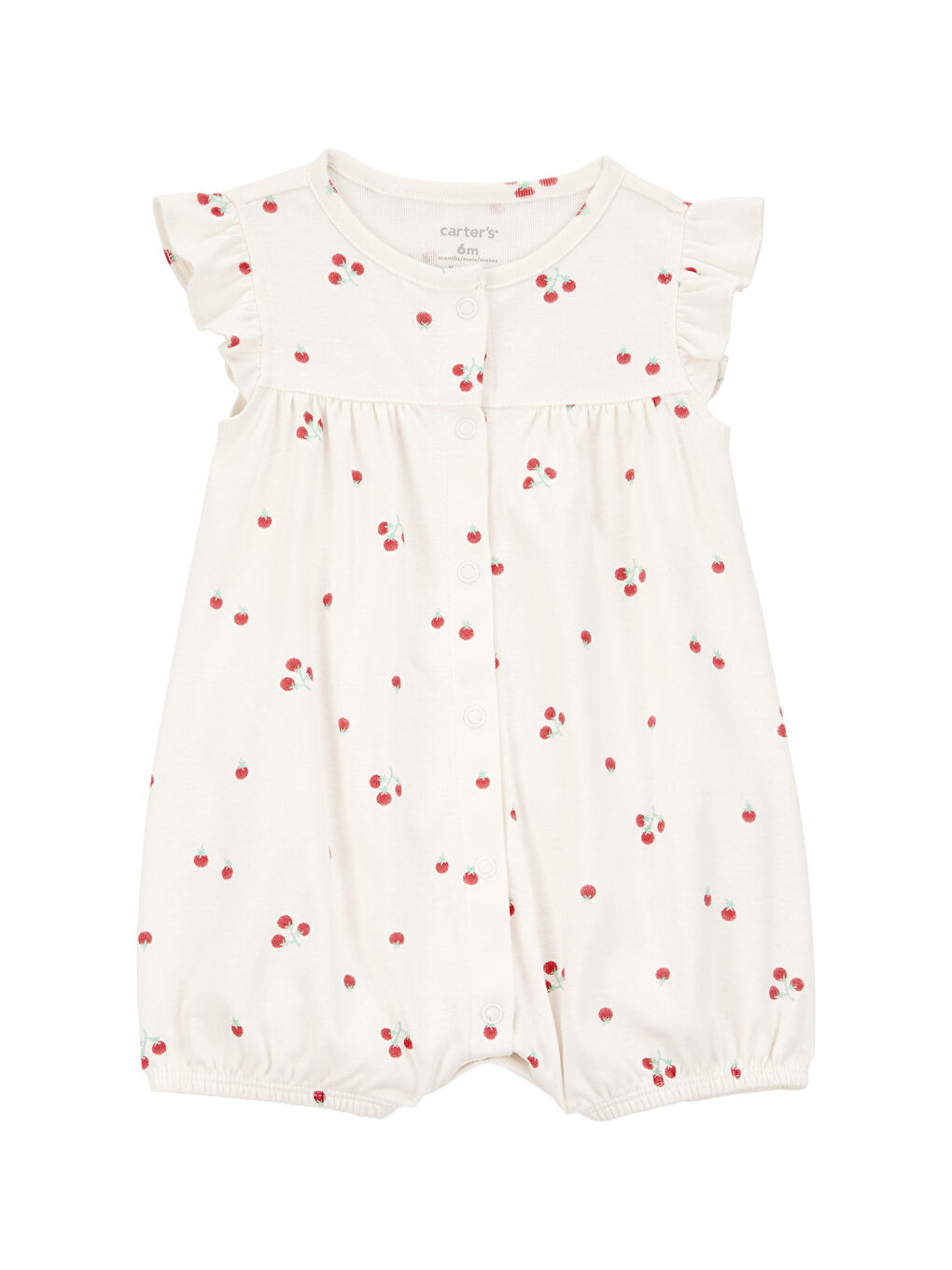 Ekru Kız Bebek Kısa Tulum