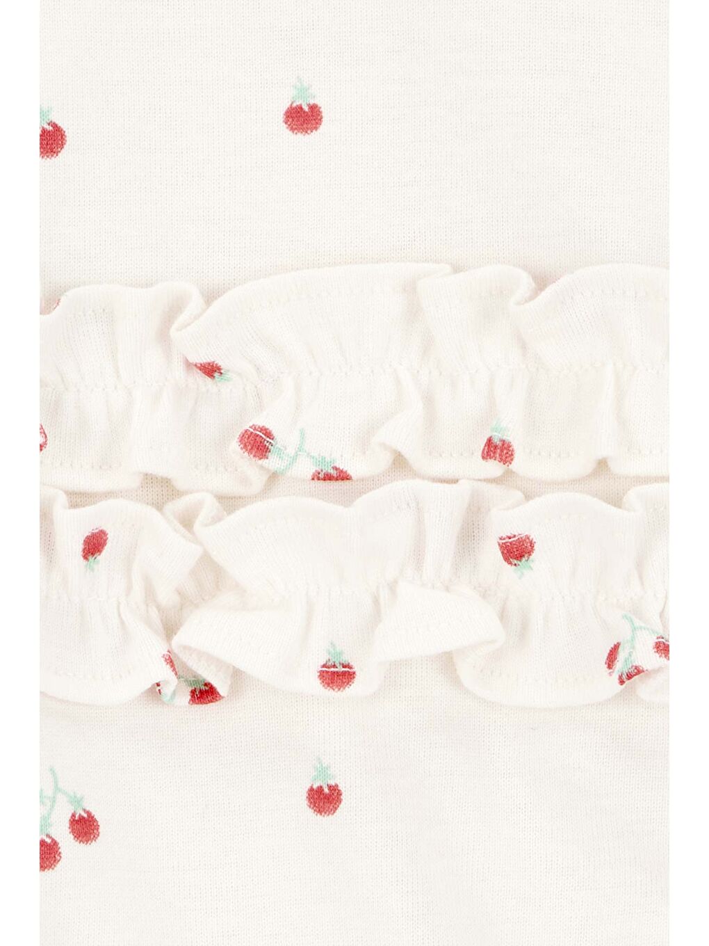 Ekru Kız Bebek Kısa Tulum-2