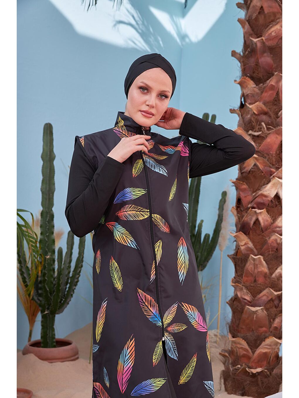 Siyah Tam Kapalı Mayo R4406 Ece-4