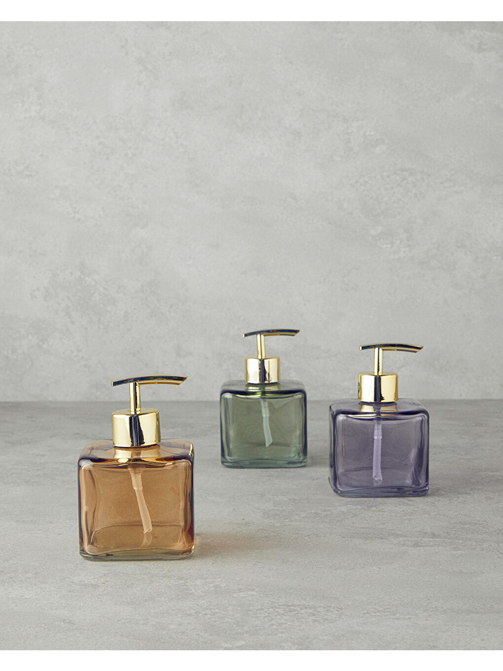 Sarı Nevana Cam Banyo Sıvı Sabunluk Amber-2