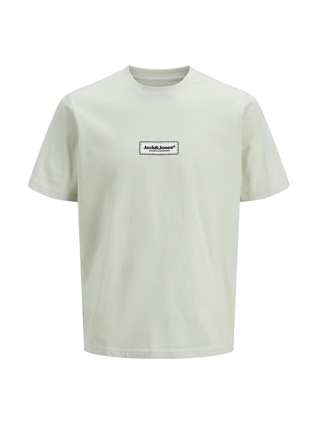 Split Fakestitch Branding Erkek Yeşil Yuvarlak Yaka Tişört